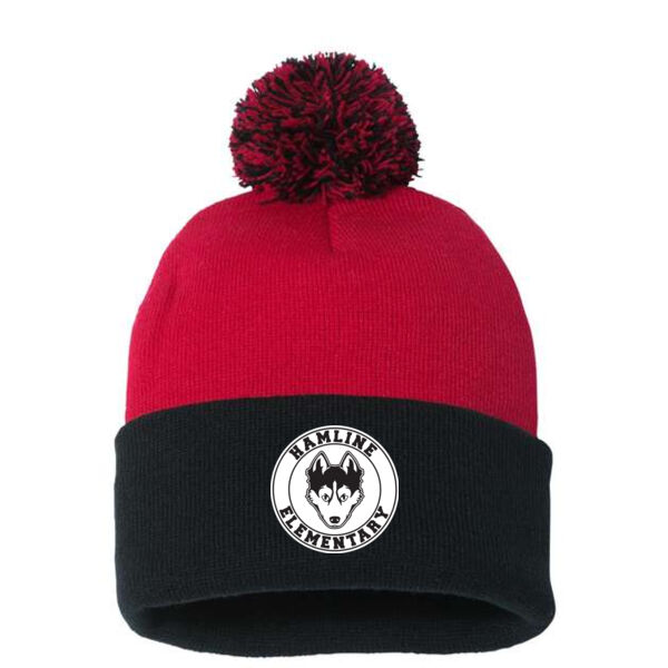 Sportsman - 12" Pom-Pom Cuffed Beanie - Embroidered Logo Thumbnail