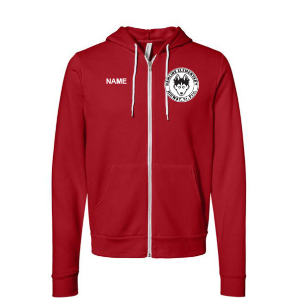 BELLA+CANVAS - Unisex Sponge Fleece Full-Zip Hoodie Sweatshirt - Embroidered Logo **Add Name for $5!** Thumbnail