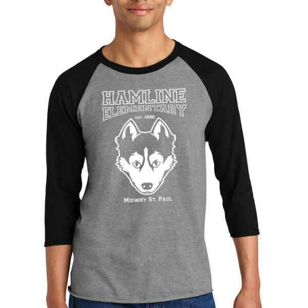 Jerzees - Unisex Premium Blend Combed Ring Spun 3/4-Sleeve Raglan Tee - Printed Logo Thumbnail