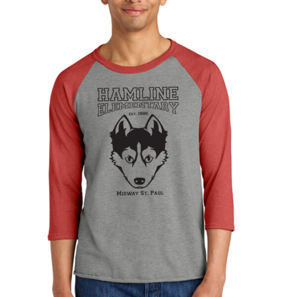 Jerzees - Unisex Premium Blend Combed Ring Spun 3/4-Sleeve Raglan Tee - Printed Logo Thumbnail